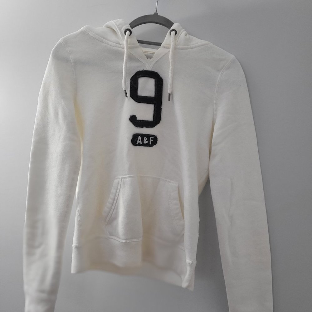 Abercrombie & Fitch hoodie/sweatshirt Size S White